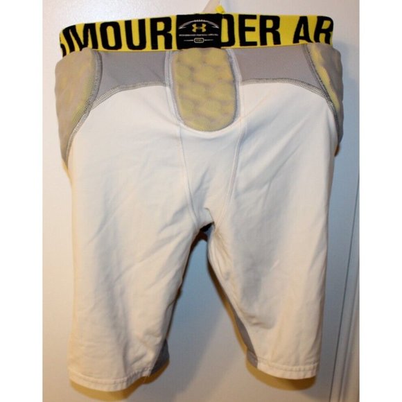 Boys Under Armour MPZ 3-Pad Armour Girdle Shorts Fitted Youth XLarge YXL White - Picture 6 of 6